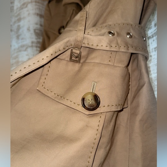 Michael Kors Khaki Sahara Trench Jacket - Picture 2 of 8